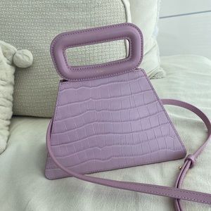 Maje Purple Croc handbag